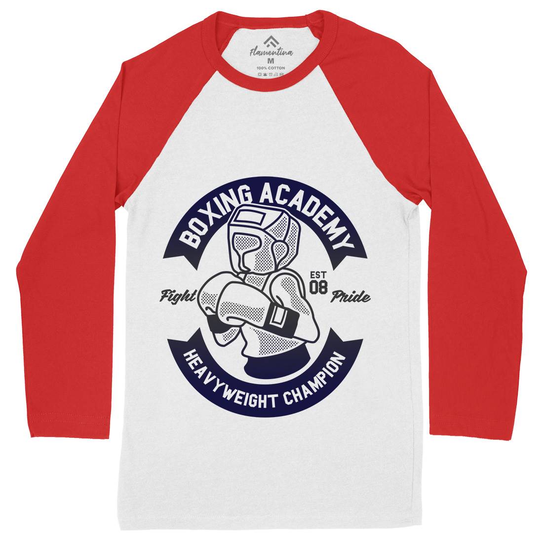 Boxing Academy Mens Long Sleeve Baseball T-Shirt Gym A213