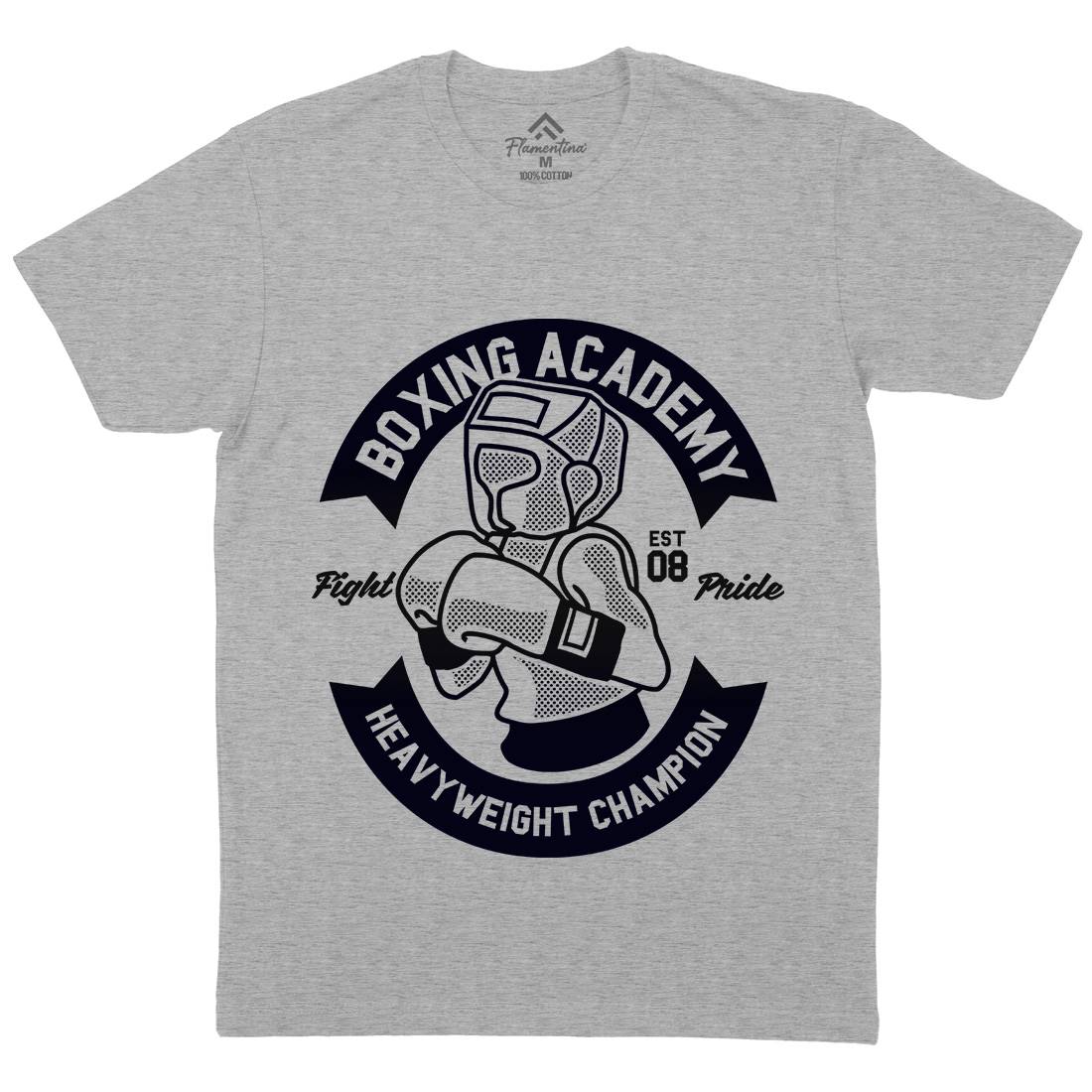 Boxing Academy Mens Organic Crew Neck T-Shirt Gym A213