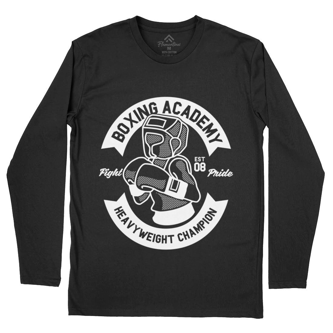 Boxing Academy Mens Long Sleeve T-Shirt Gym A213