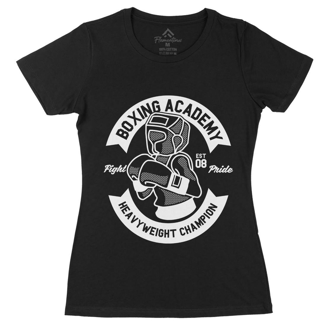 Boxing Academy Womens Organic Crew Neck T-Shirt Gym A213