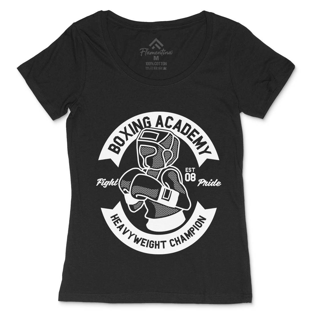 Boxing Academy Womens Scoop Neck T-Shirt Gym A213