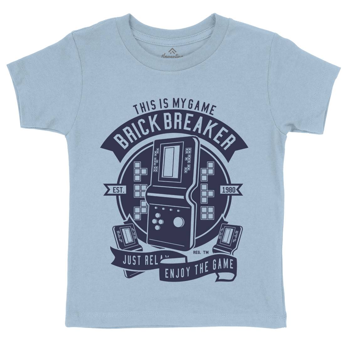Brick Breaker Kids Crew Neck T-Shirt Geek A214