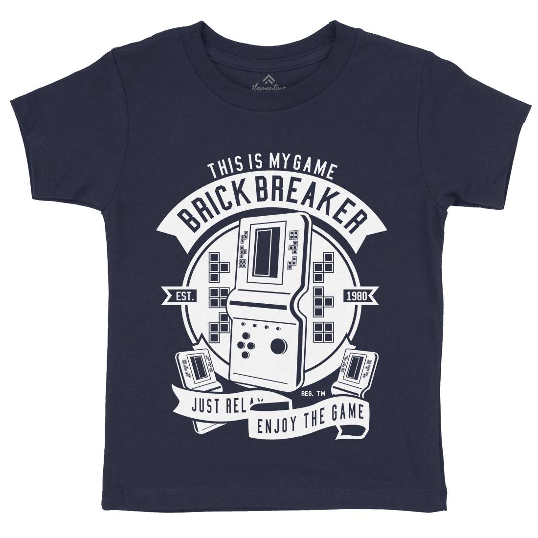 Brick Breaker Kids Organic Crew Neck T-Shirt Geek A214
