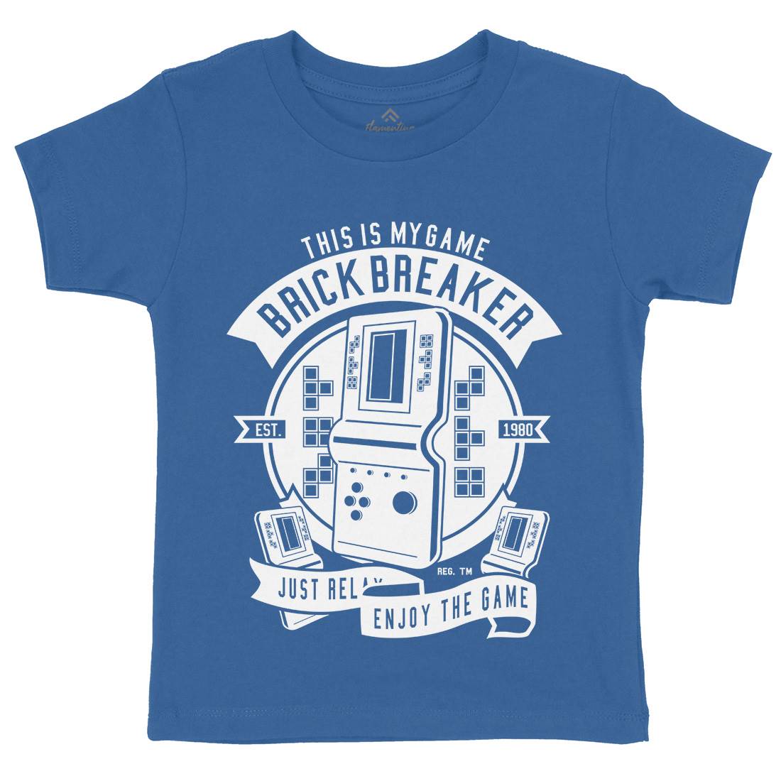 Brick Breaker Kids Organic Crew Neck T-Shirt Geek A214