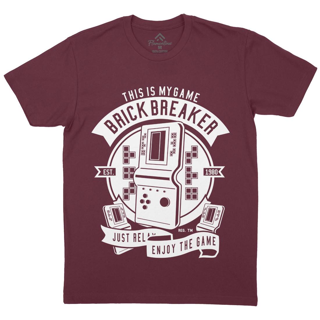 Brick Breaker Mens Crew Neck T-Shirt Geek A214