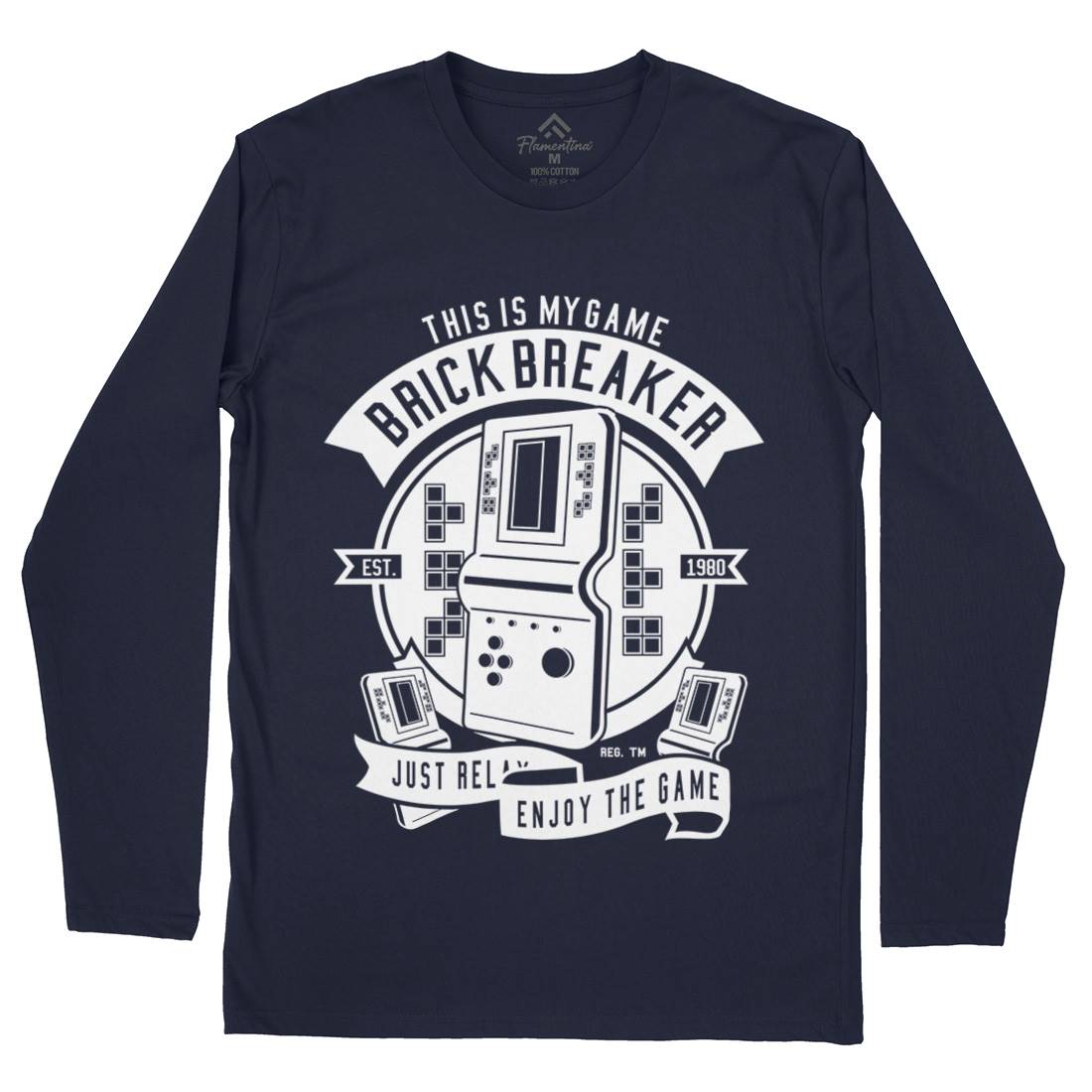 Brick Breaker Mens Long Sleeve T-Shirt Geek A214