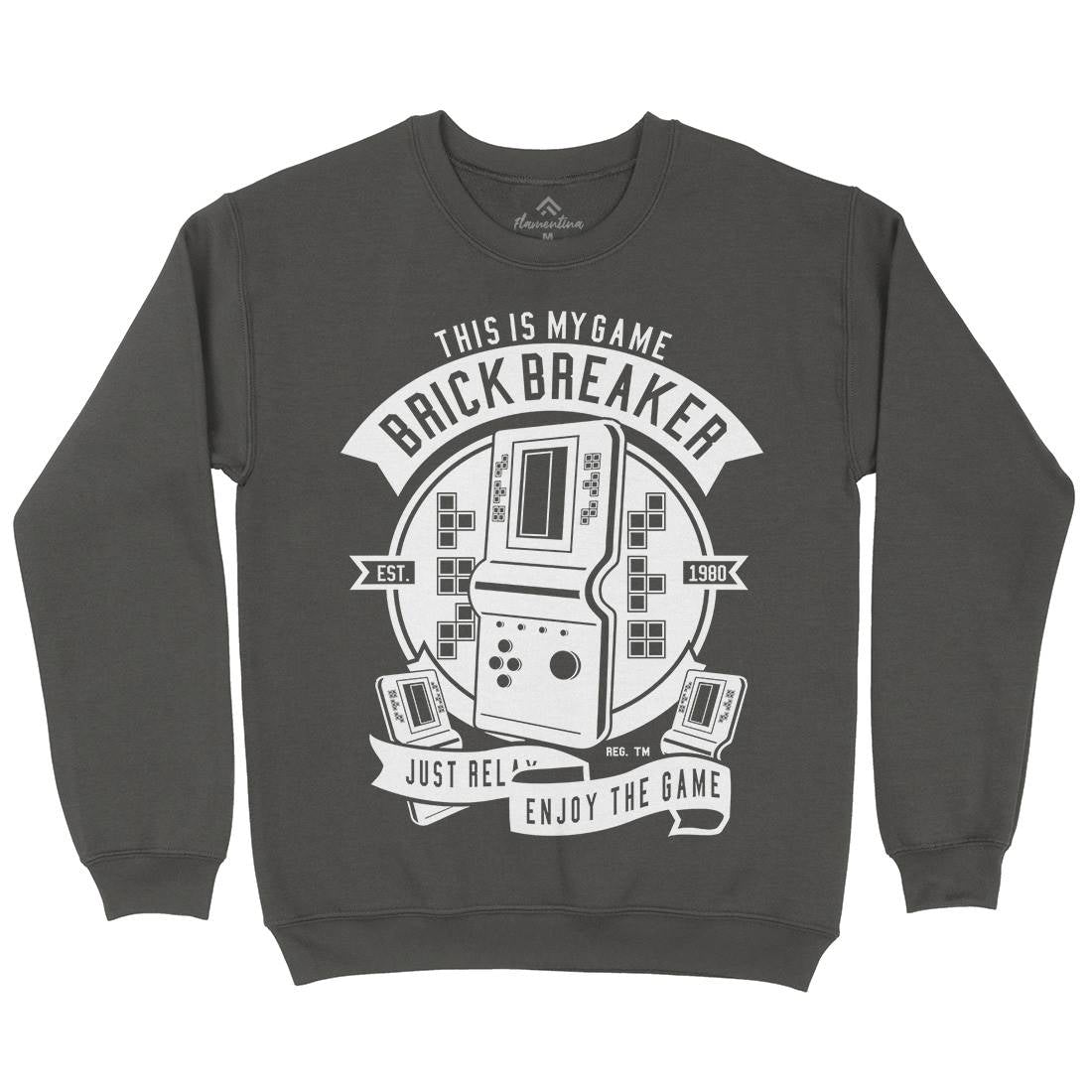 Brick Breaker Mens Crew Neck Sweatshirt Geek A214