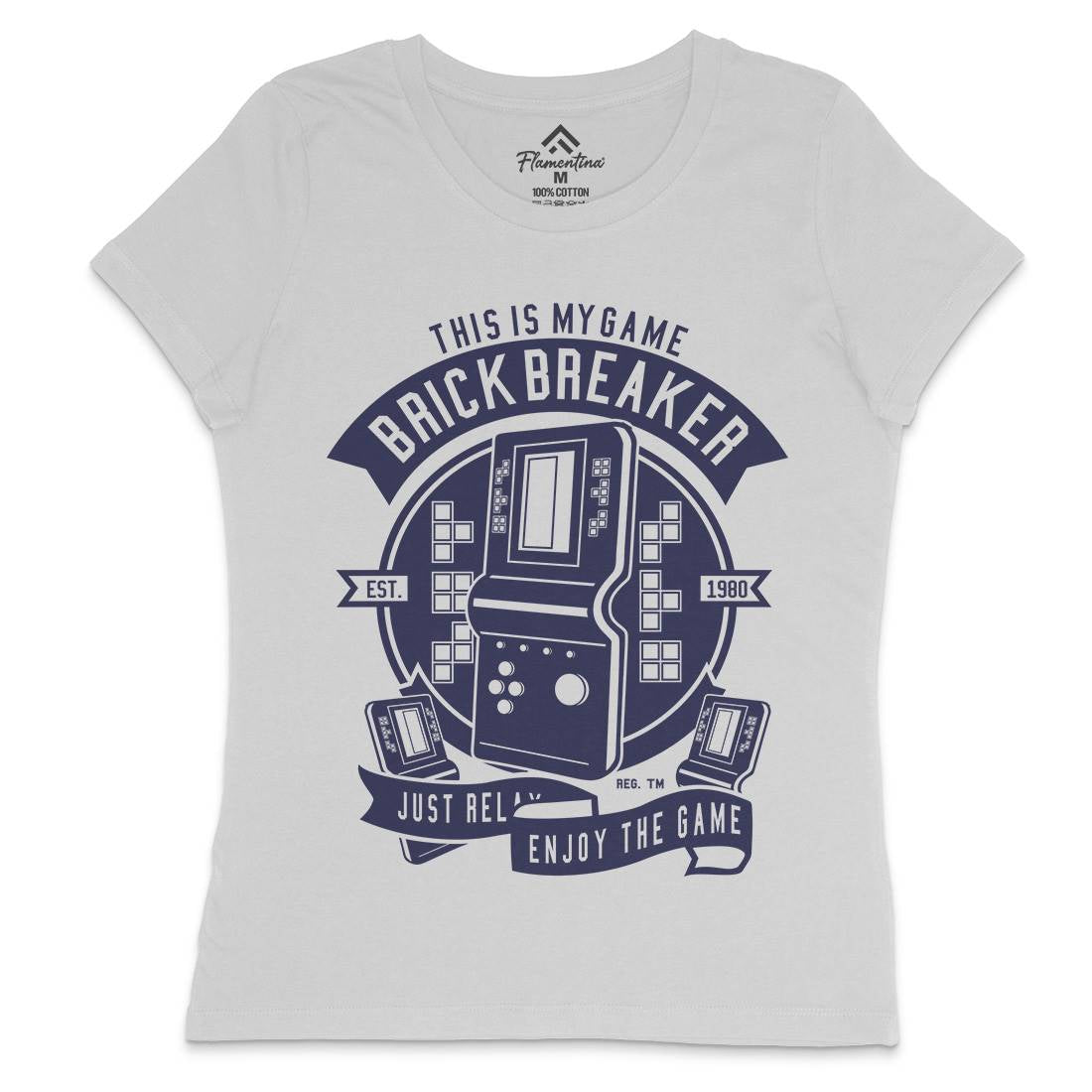Brick Breaker Womens Crew Neck T-Shirt Geek A214