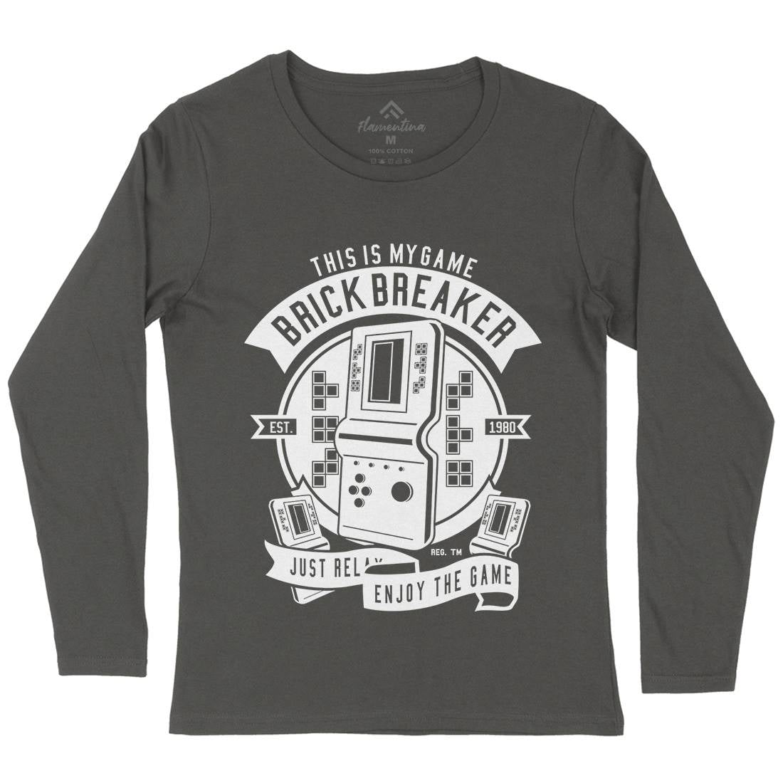 Brick Breaker Womens Long Sleeve T-Shirt Geek A214