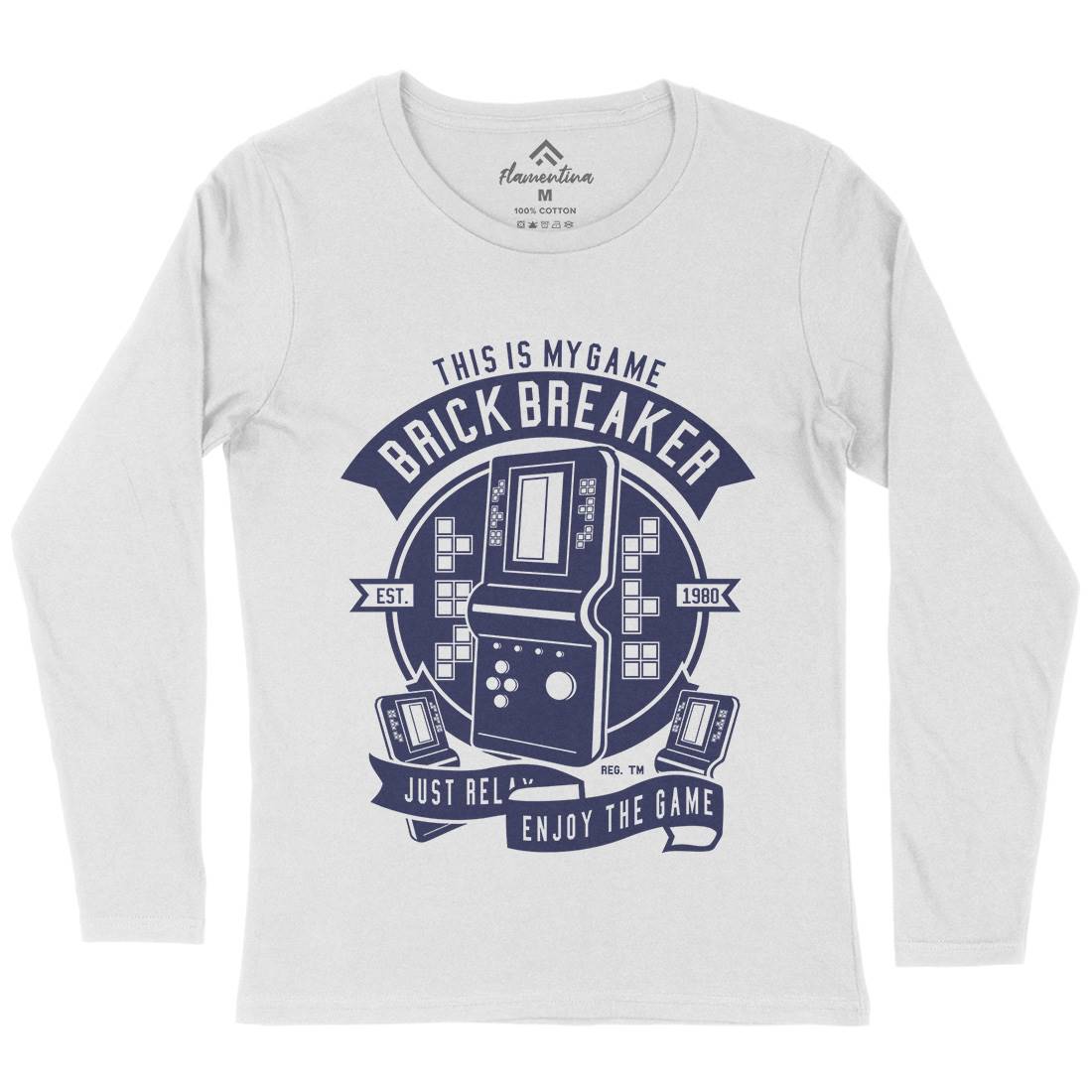 Brick Breaker Womens Long Sleeve T-Shirt Geek A214
