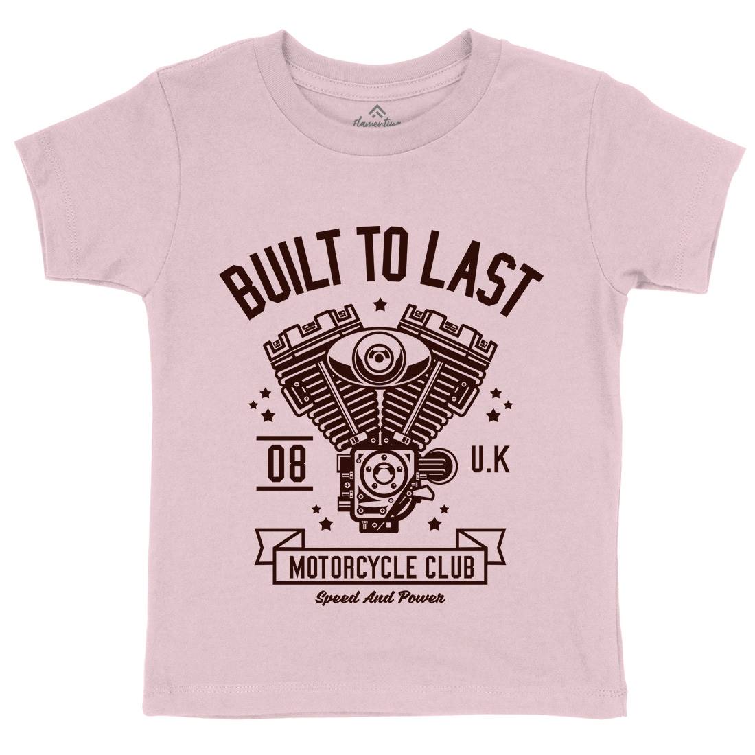 Built To Last Kids Crew Neck T-Shirt Motorcycles A215