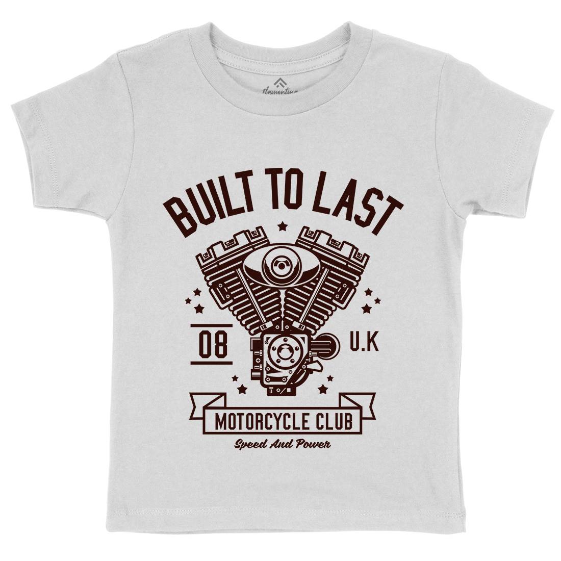 Built To Last Kids Organic Crew Neck T-Shirt Motorcycles A215
