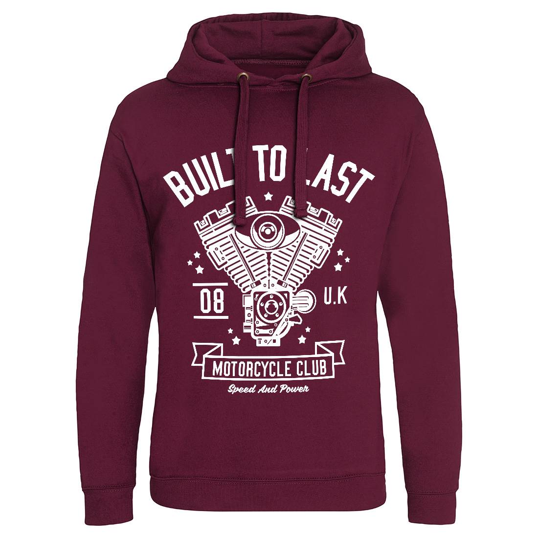Built To Last Mens Hoodie Without Pocket Motorcycles A215