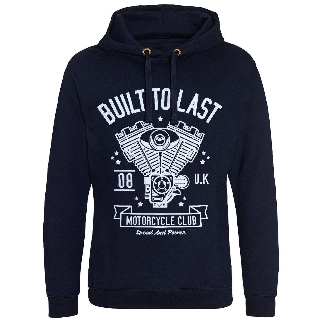Built To Last Mens Hoodie Without Pocket Motorcycles A215