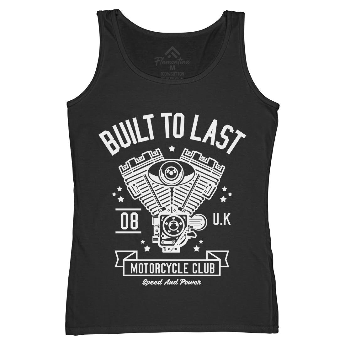 Built To Last Womens Organic Tank Top Vest Motorcycles A215