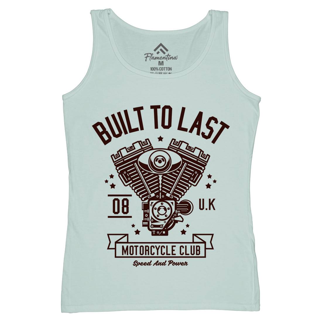 Built To Last Womens Organic Tank Top Vest Motorcycles A215