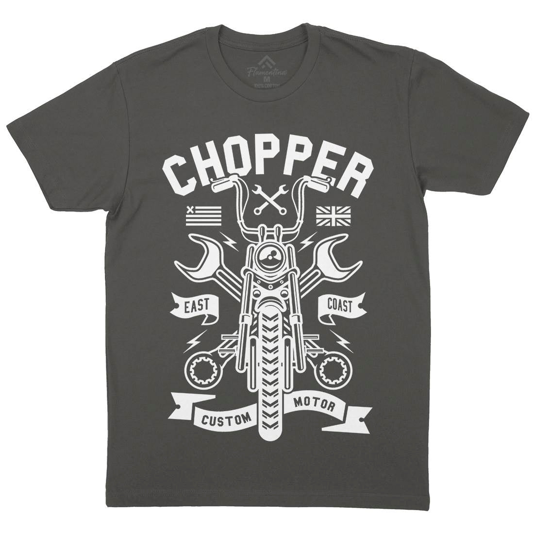 Chopper Mens Organic Crew Neck T-Shirt Motorcycles A216