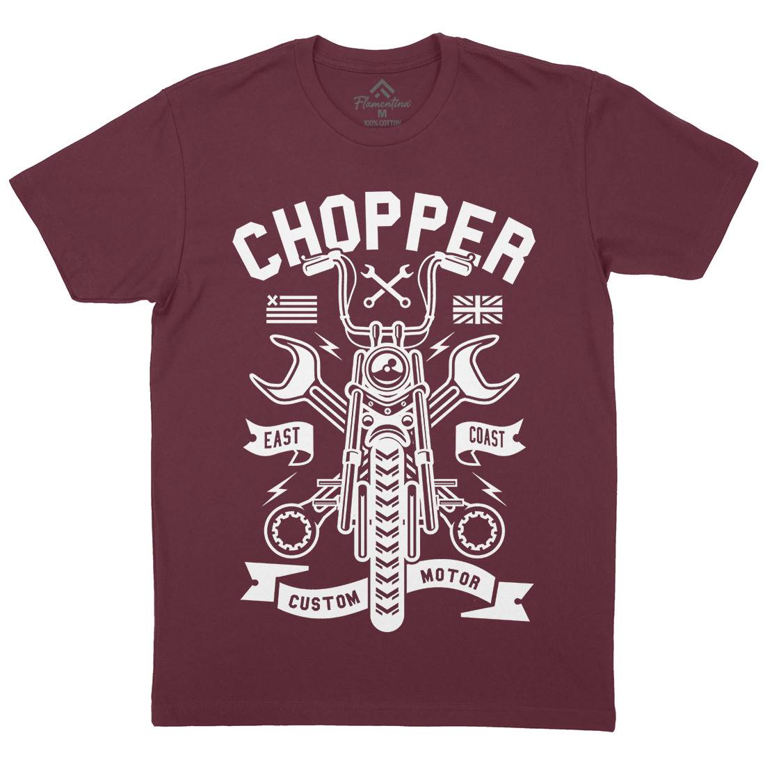 Chopper Mens Crew Neck T-Shirt Motorcycles A216