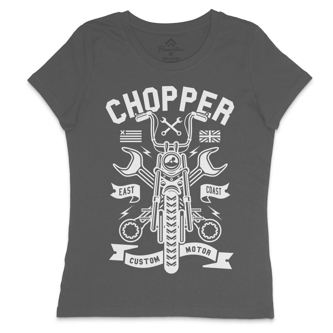 Chopper Womens Crew Neck T-Shirt Motorcycles A216