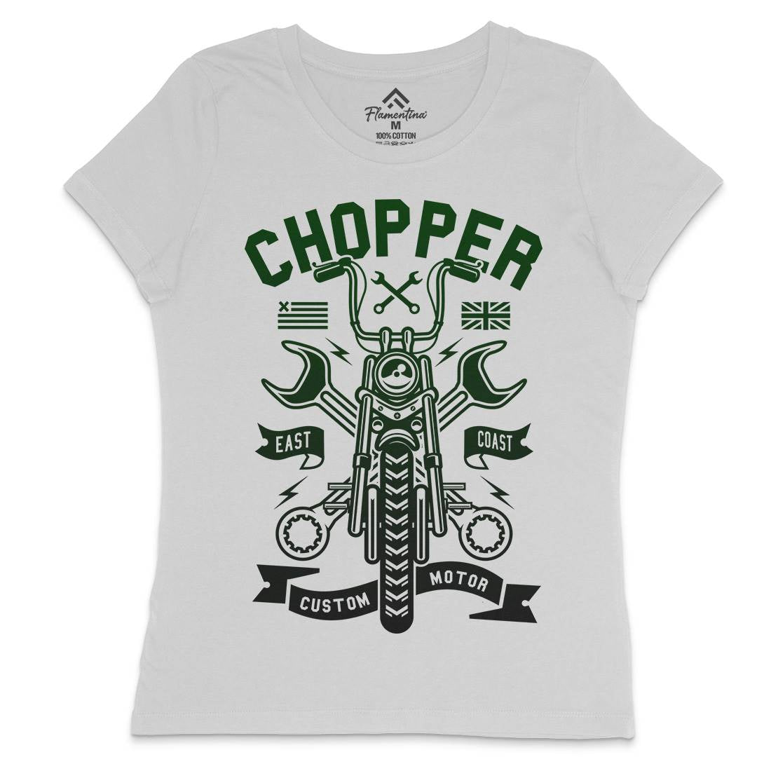 Chopper Womens Crew Neck T-Shirt Motorcycles A216