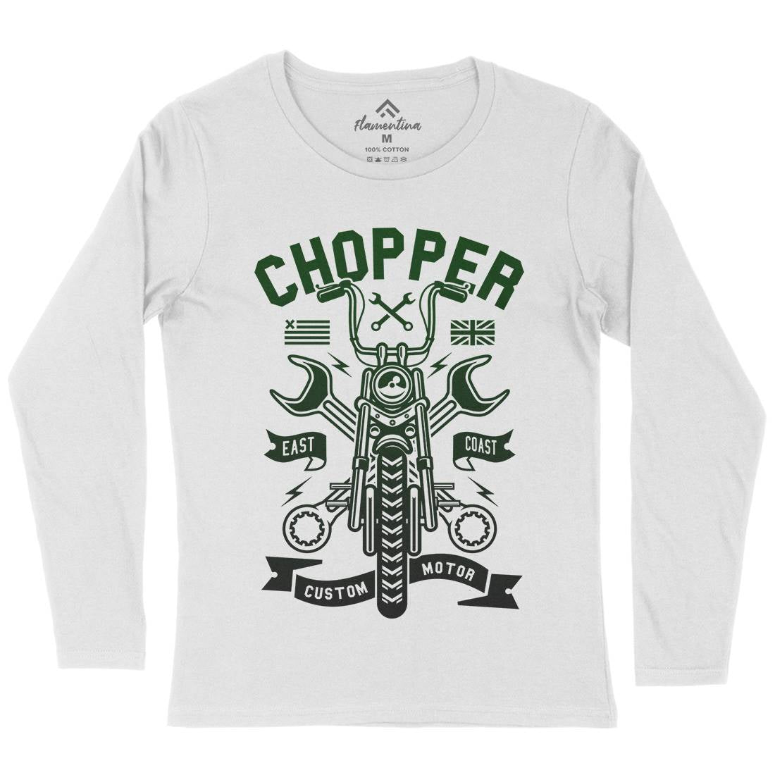 Chopper Womens Long Sleeve T-Shirt Motorcycles A216