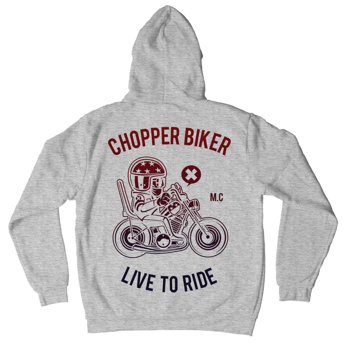 Chopper Biker Mens Hoodie With Pocket Motorcycles A217