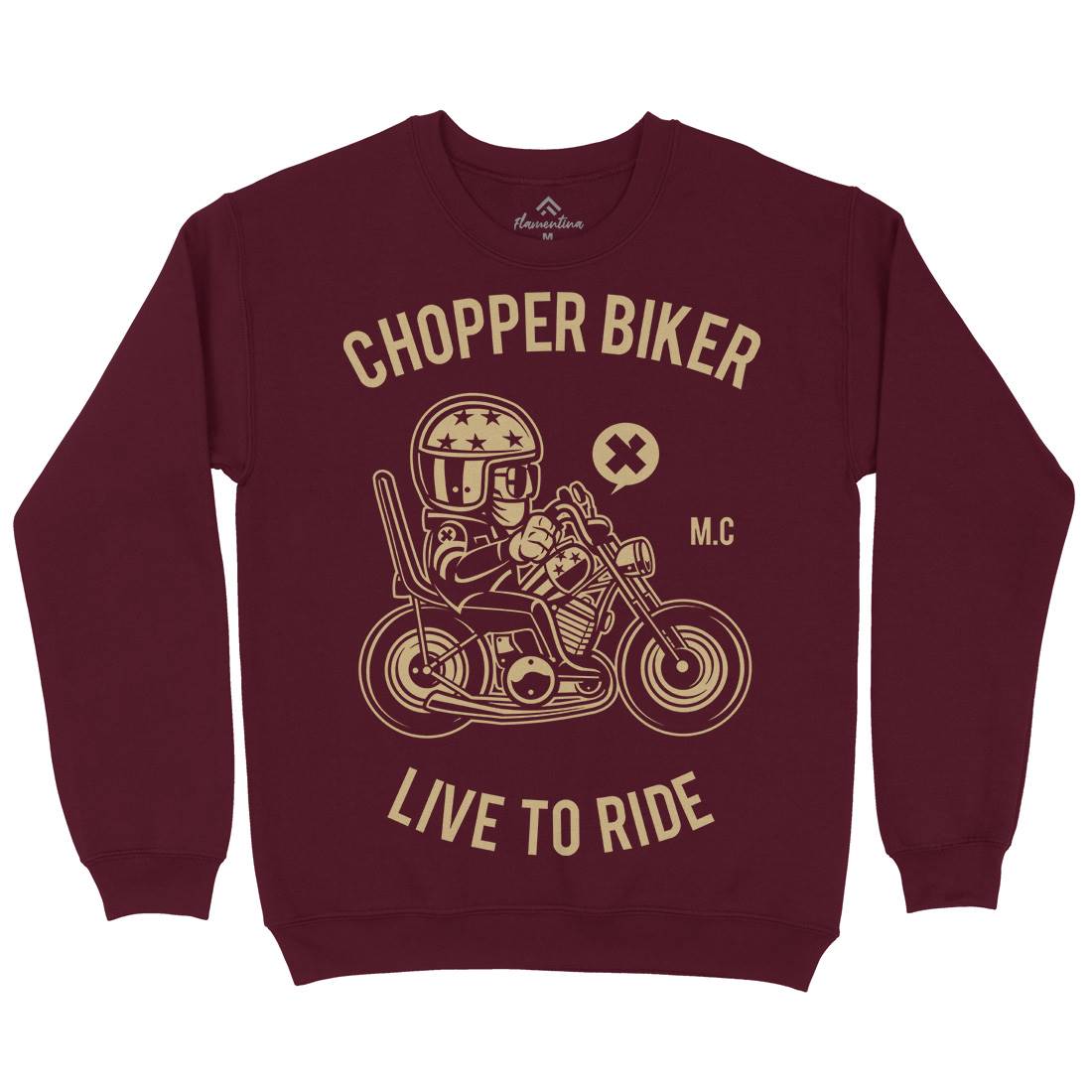 Chopper Biker Mens Crew Neck Sweatshirt Motorcycles A217