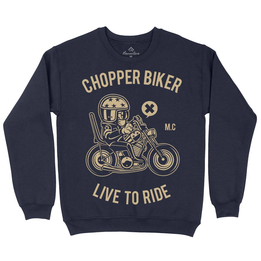 Chopper Biker Kids Crew Neck Sweatshirt Motorcycles A217