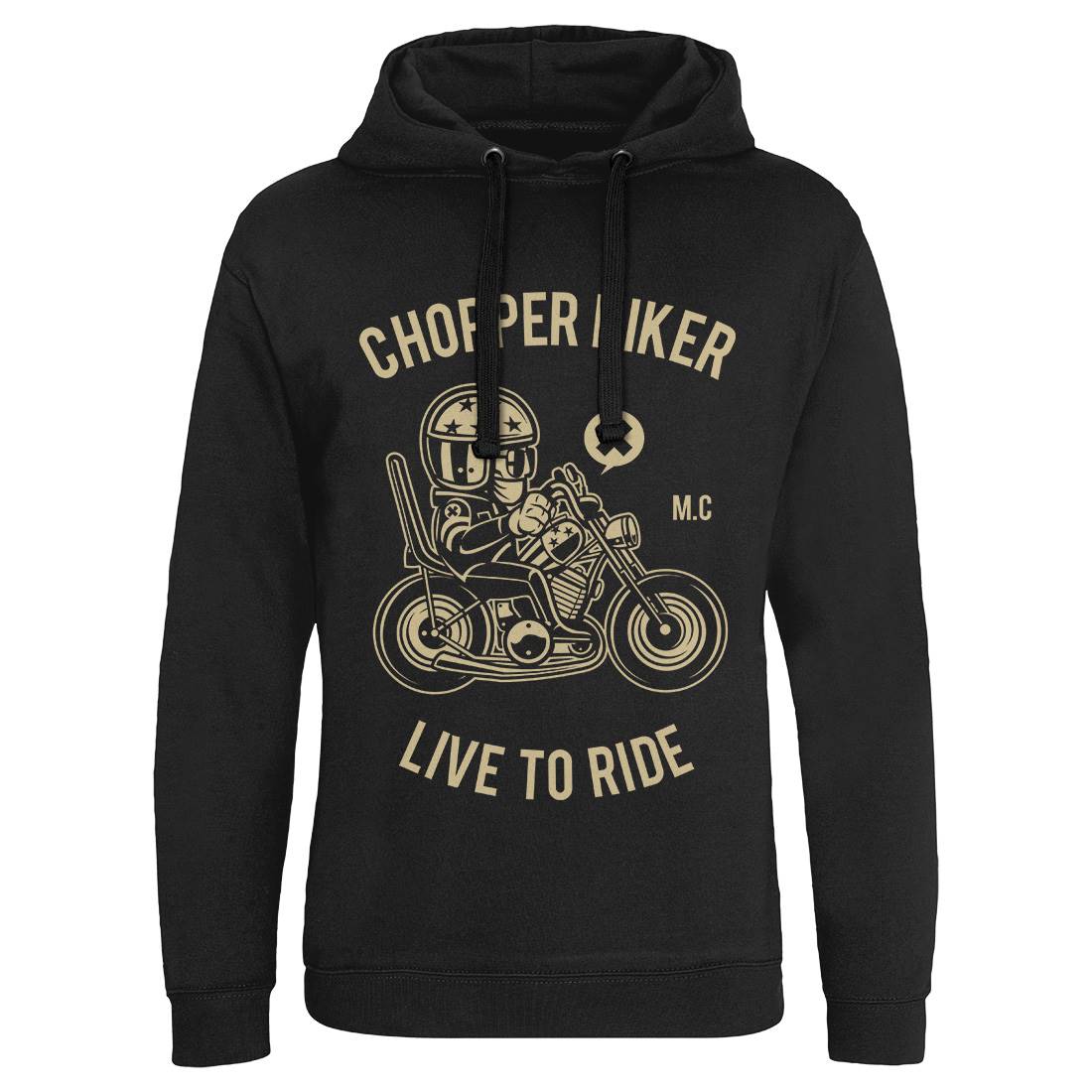 Chopper Biker Mens Hoodie Without Pocket Motorcycles A217
