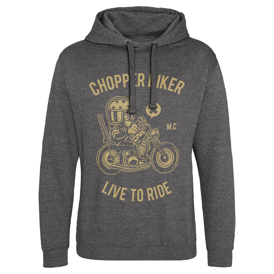 Chopper Biker Mens Hoodie Without Pocket Motorcycles A217
