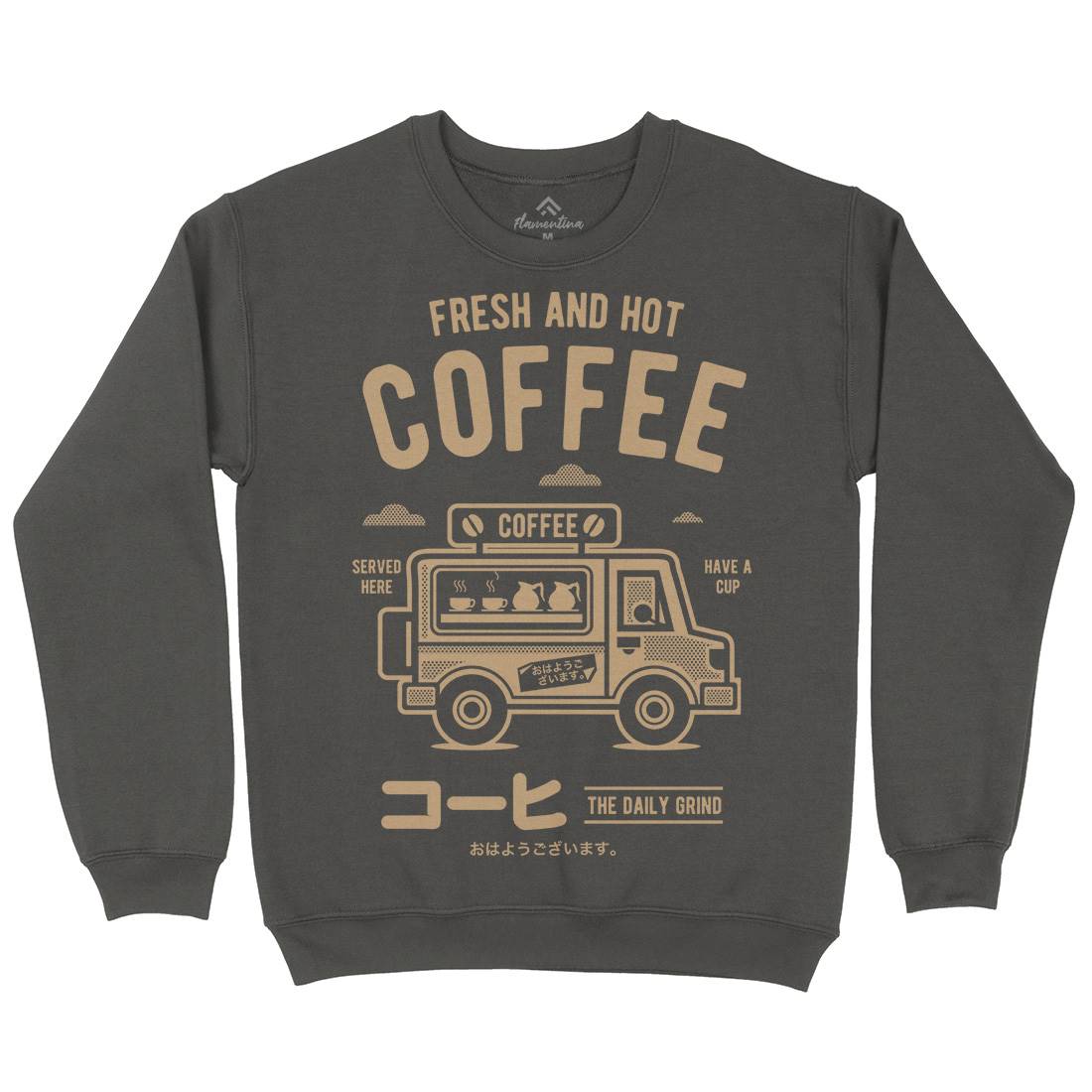 Coffee Van Mens Crew Neck Sweatshirt Drinks A219
