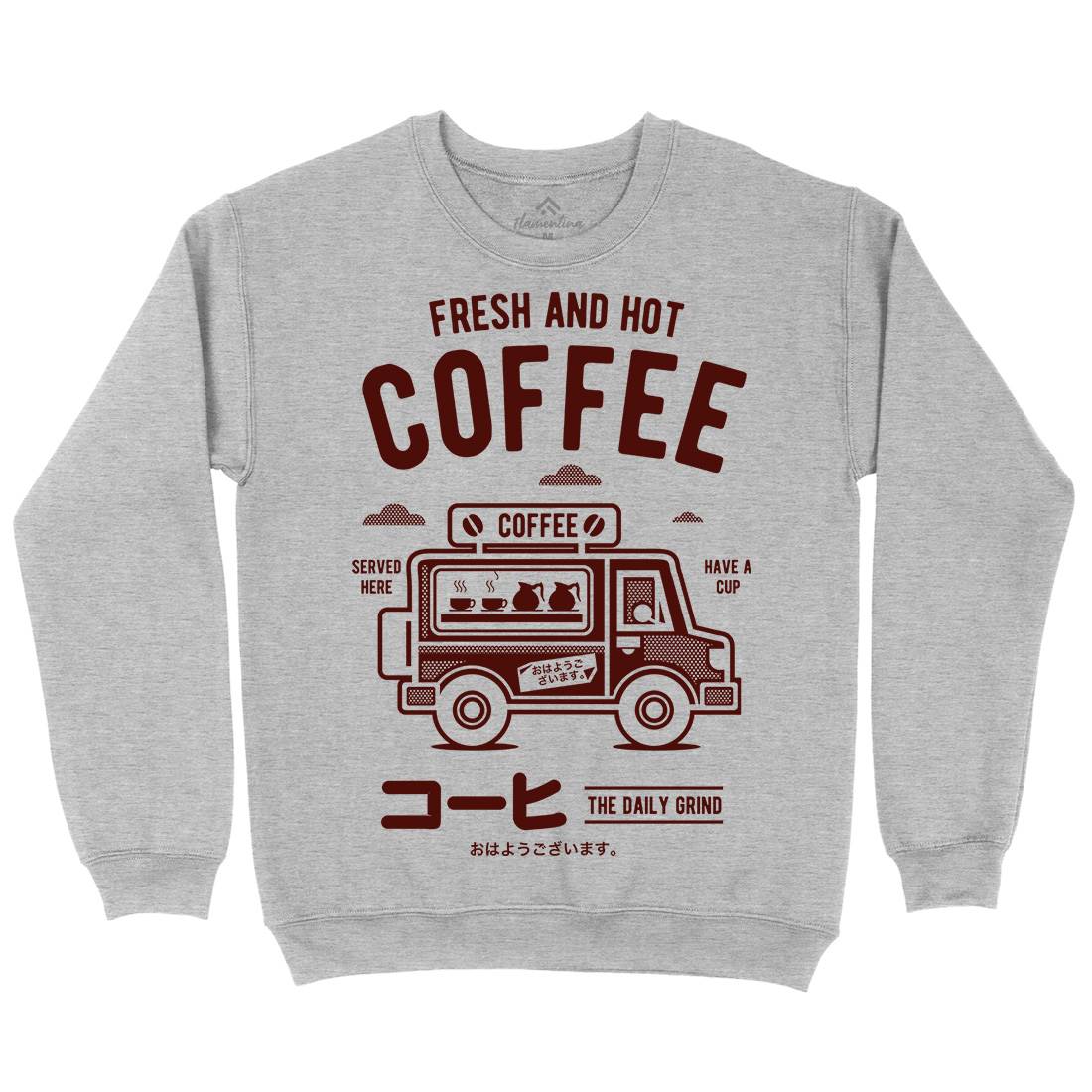Coffee Van Kids Crew Neck Sweatshirt Drinks A219