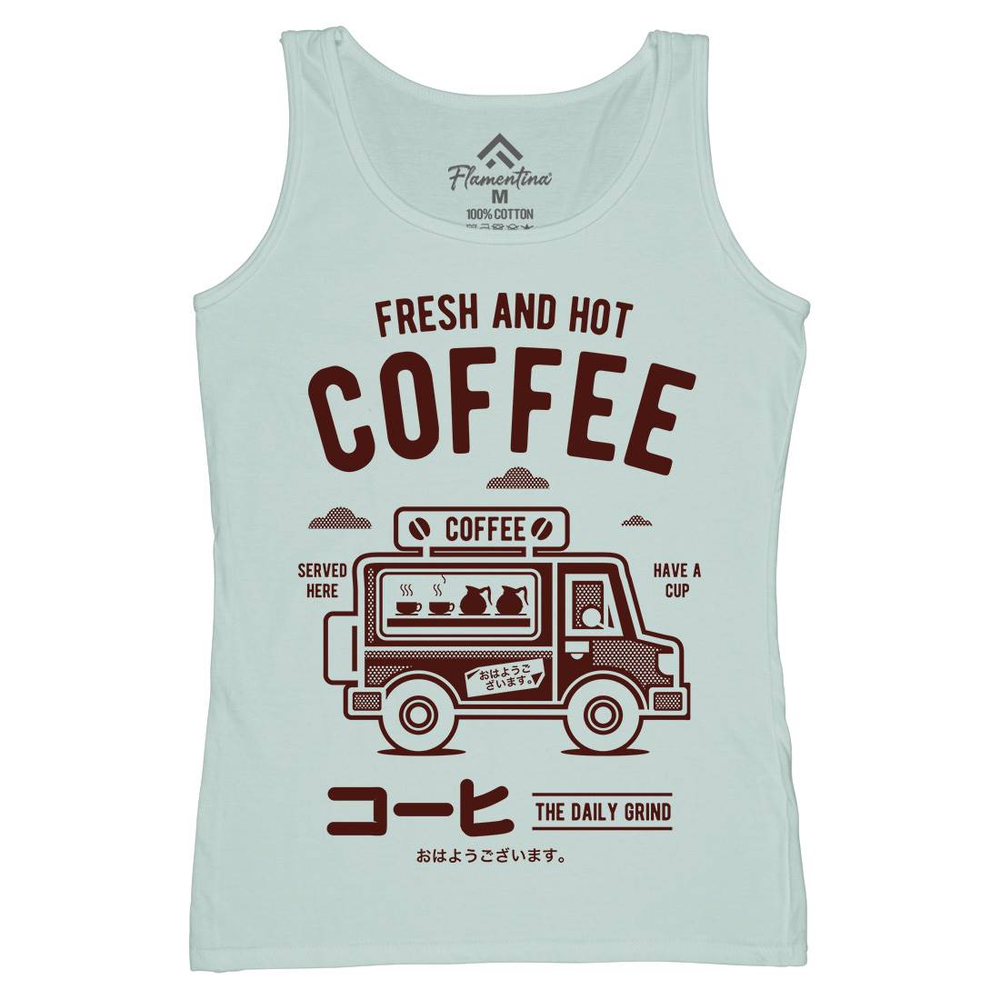 Coffee Van Womens Organic Tank Top Vest Drinks A219