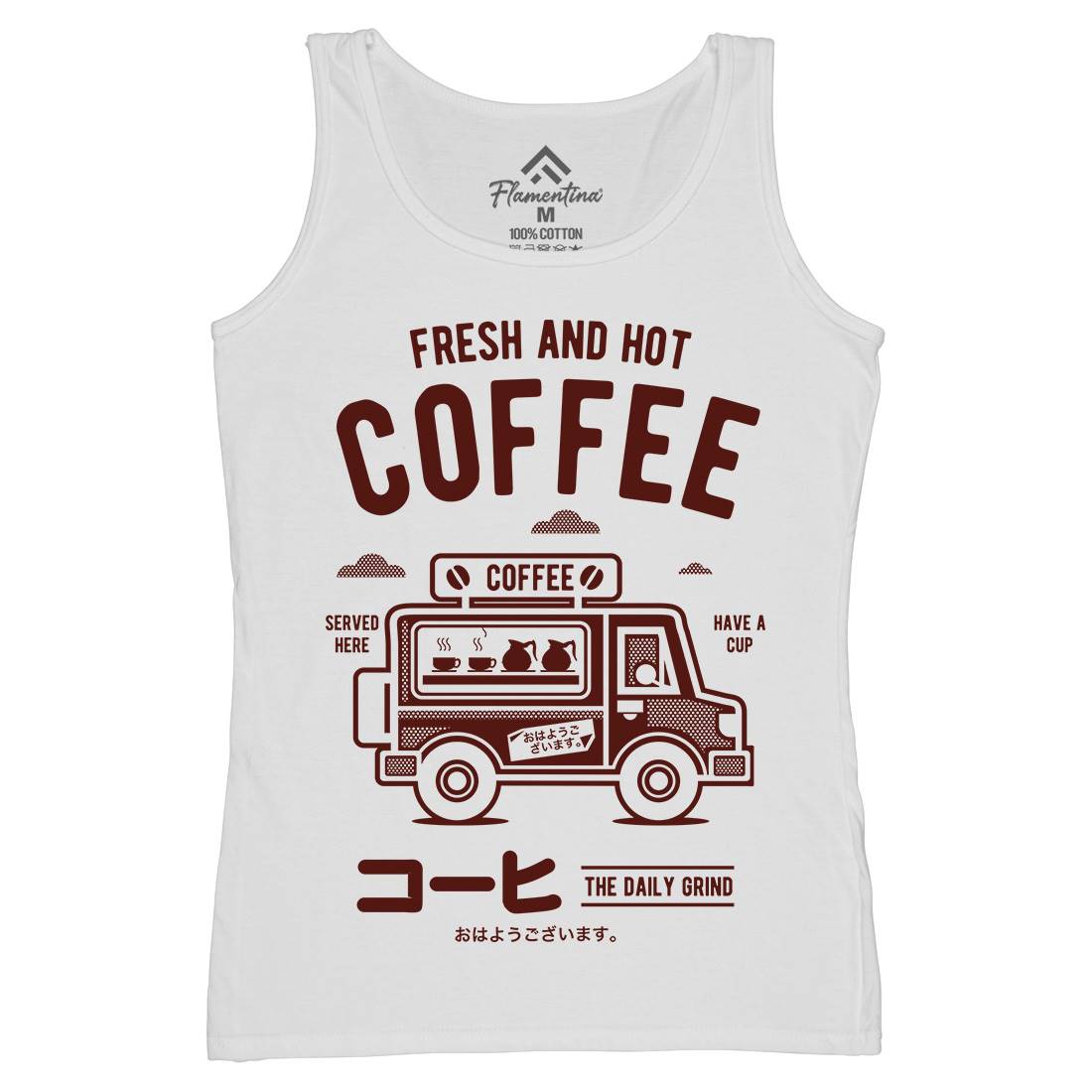 Coffee Van Womens Organic Tank Top Vest Drinks A219
