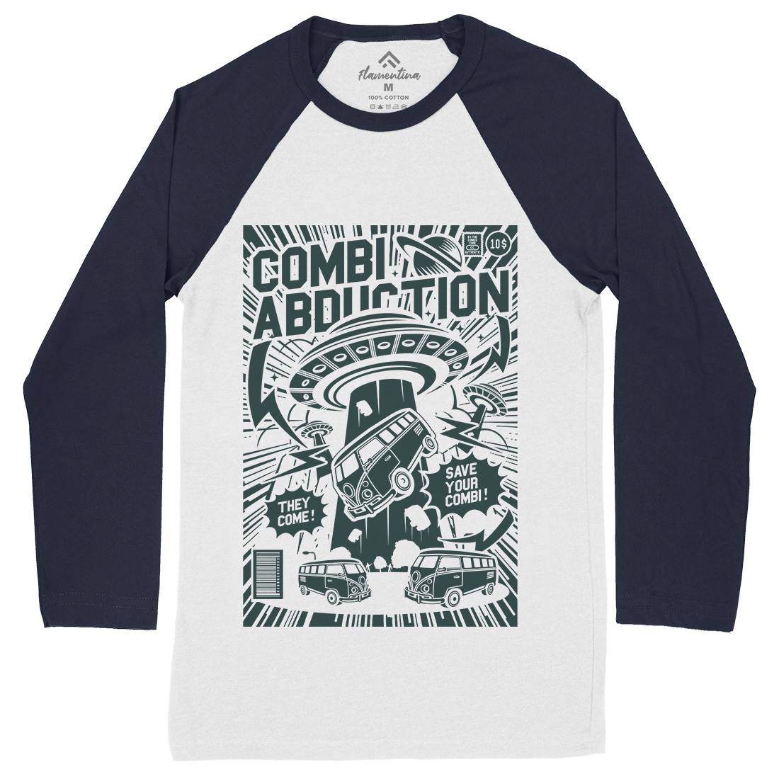 Combi Abduction Mens Long Sleeve Baseball T-Shirt Space A220