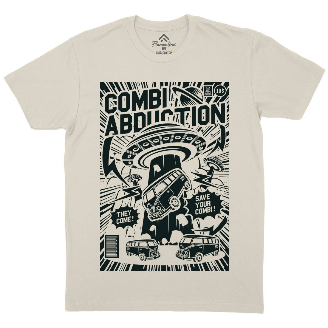 Combi Abduction Mens Organic Crew Neck T-Shirt Space A220