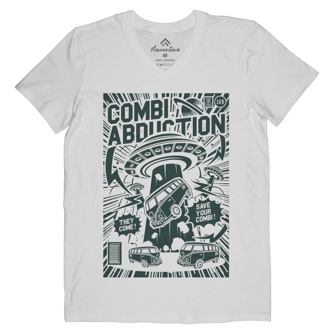 Combi Abduction Mens V-Neck T-Shirt Space A220