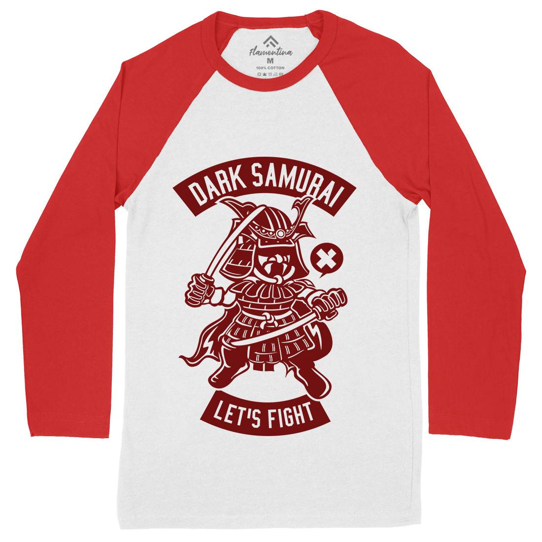 Dark Samurai Mens Long Sleeve Baseball T-Shirt Warriors A221