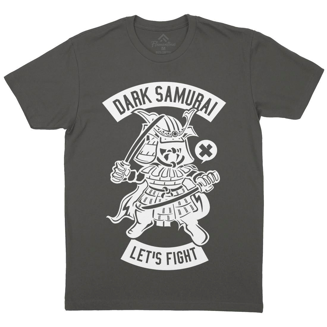 Dark Samurai Mens Organic Crew Neck T-Shirt Warriors A221