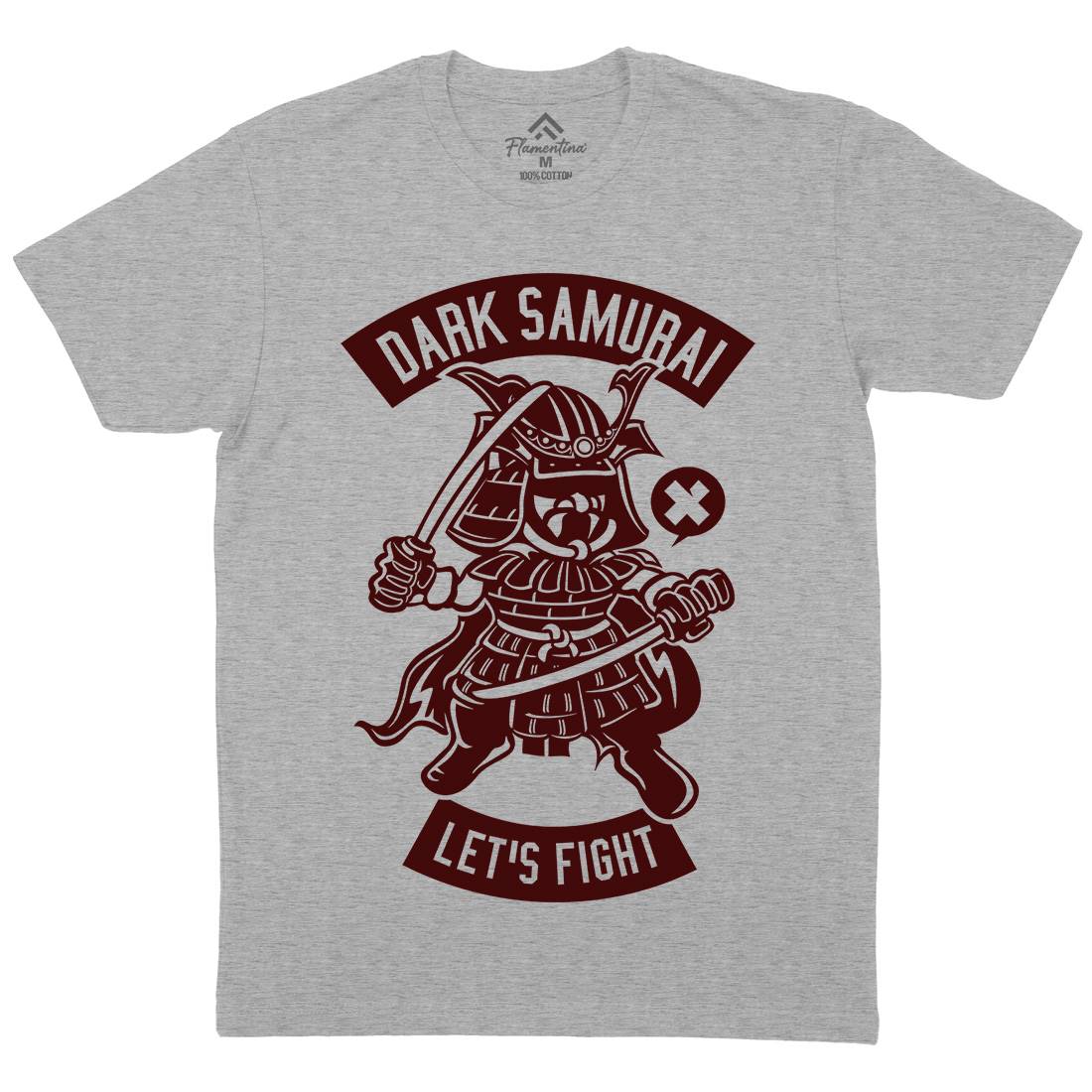 Dark Samurai Mens Organic Crew Neck T-Shirt Warriors A221