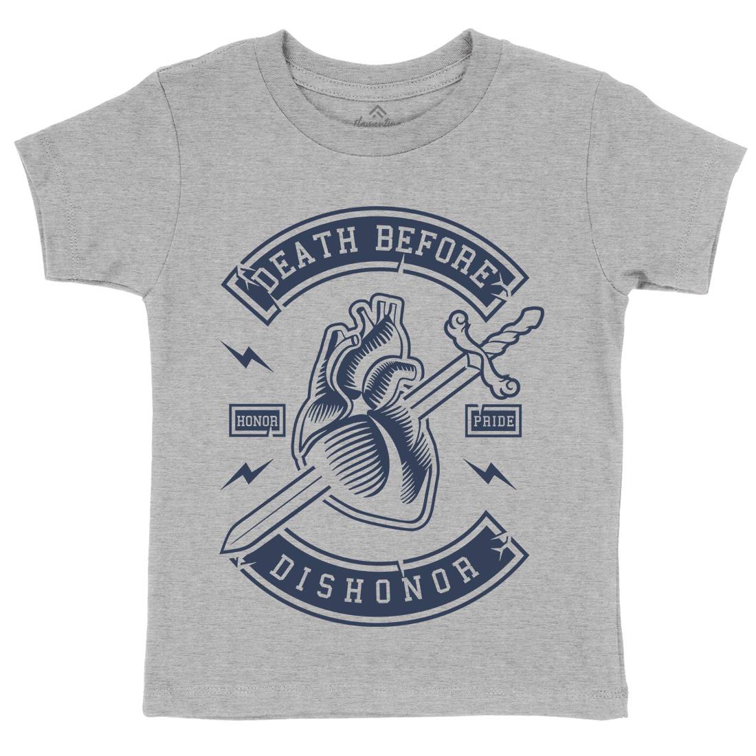 Death Before Dishonour Kids Crew Neck T-Shirt Quotes A222