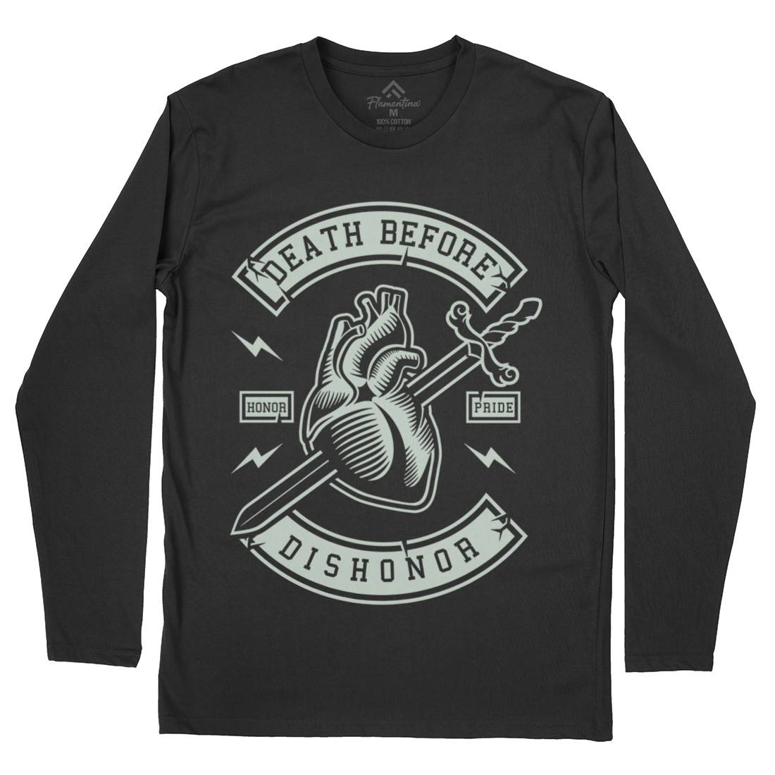 Death Before Dishonour Mens Long Sleeve T-Shirt Quotes A222