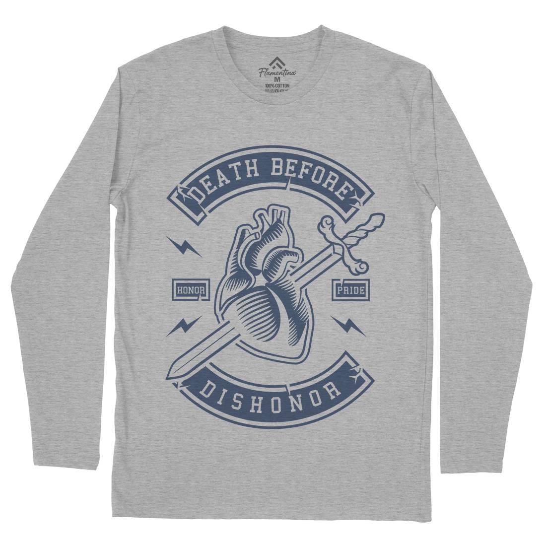 Death Before Dishonour Mens Long Sleeve T-Shirt Quotes A222