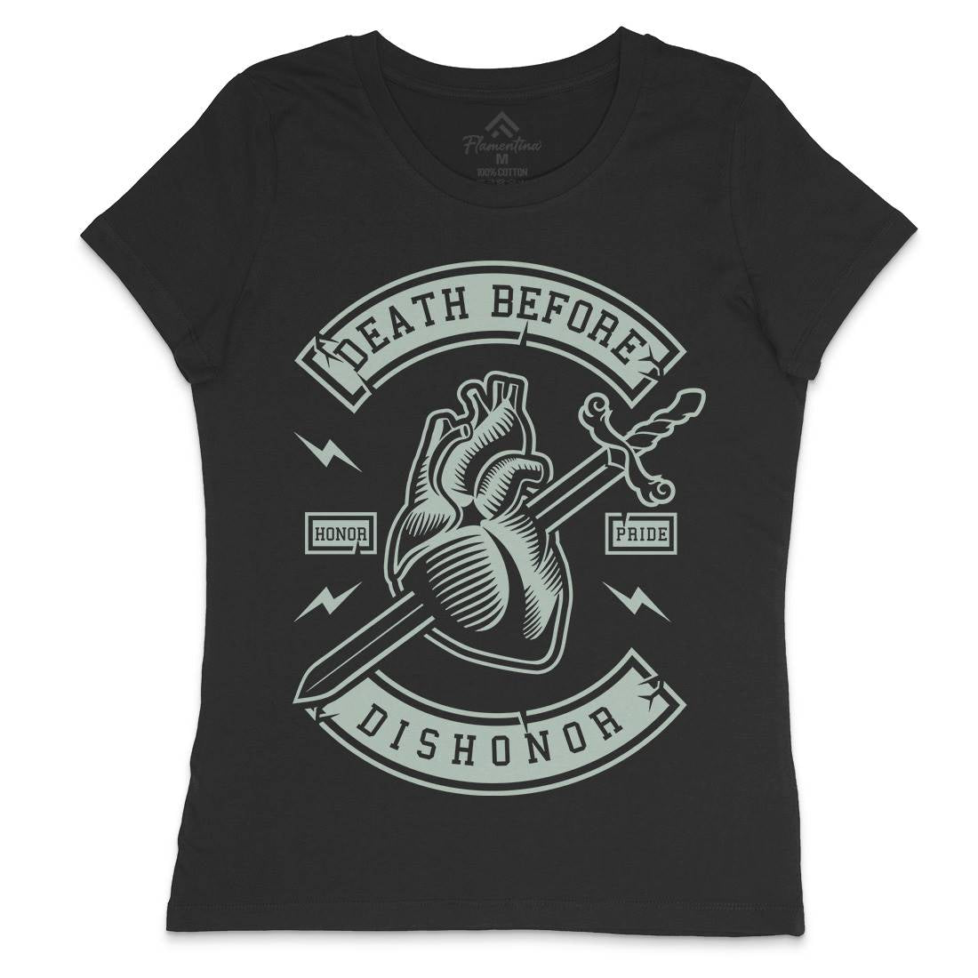 Death Before Dishonour Womens Crew Neck T-Shirt Quotes A222
