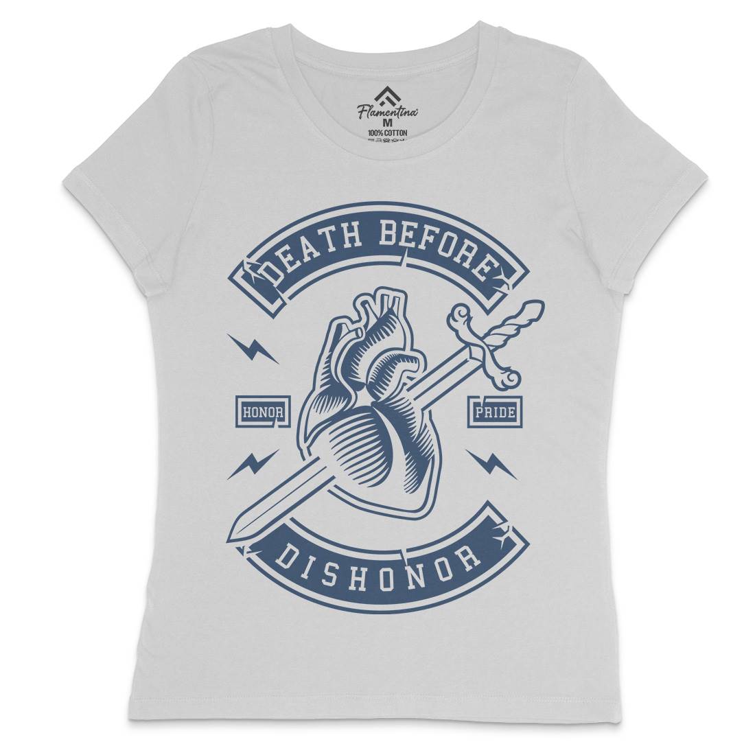Death Before Dishonour Womens Crew Neck T-Shirt Quotes A222