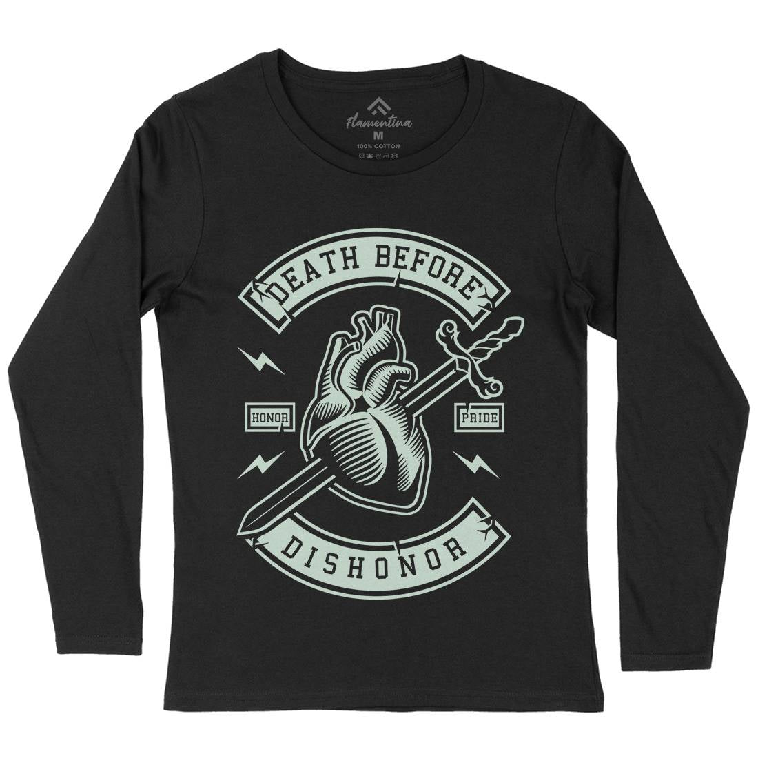 Death Before Dishonour Womens Long Sleeve T-Shirt Quotes A222