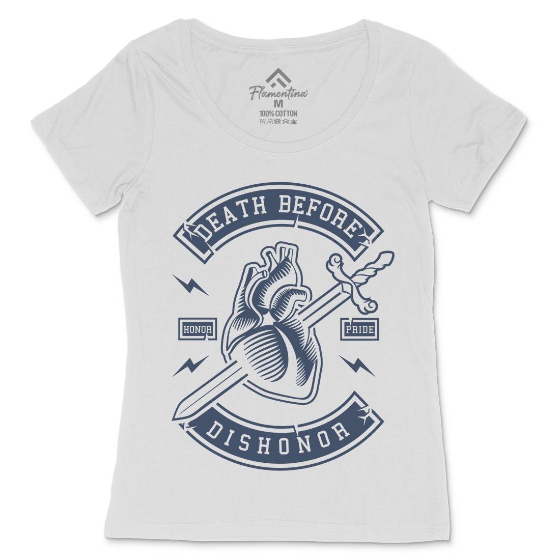 Death Before Dishonour Womens Scoop Neck T-Shirt Quotes A222