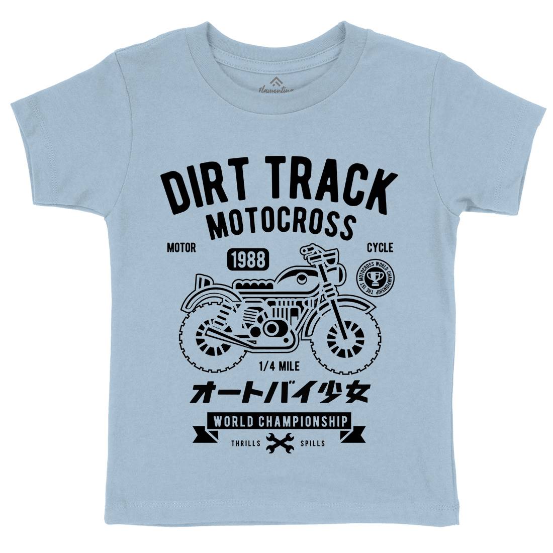 Dirt Track Kids Organic Crew Neck T-Shirt Motorcycles A224