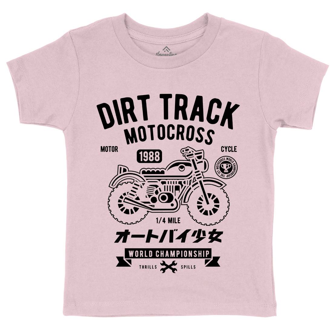 Dirt Track Kids Crew Neck T-Shirt Motorcycles A224
