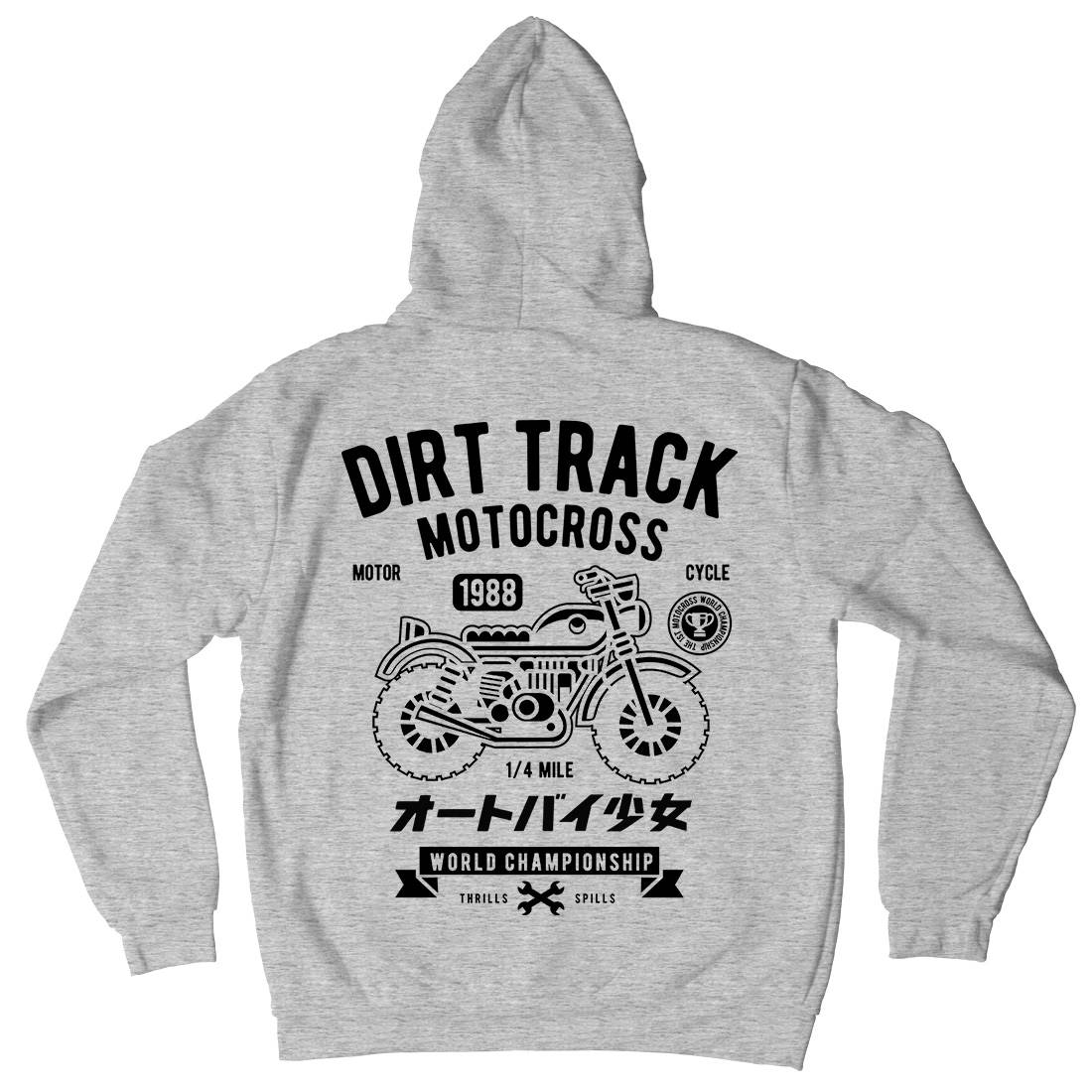 Dirt Track Mens Hoodie With Pocket Motorcycles A224
